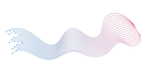 abstract wavy lines background element. Suitable for AI, tech, network, science, digital technology themes