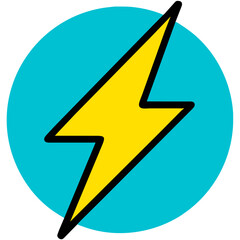 Lightning, electric power vector logo design element.