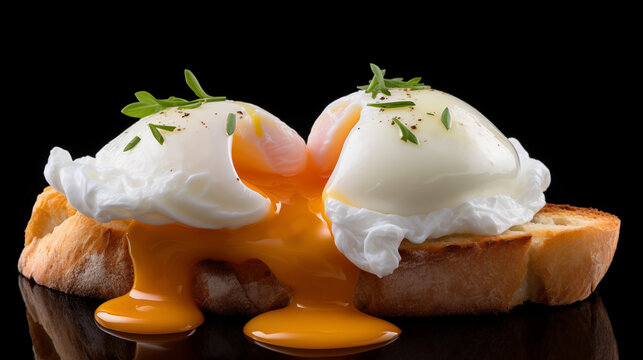Delicious healthy and nutritious breakfast poached egg bread pictures
