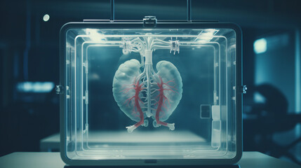 Human organ transport box - obrazy, fototapety, plakaty