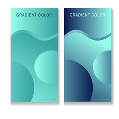 Modern deep green gradient color set background template