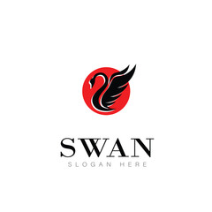 swan logo anime design symbol beauty business natural