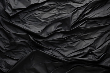 crumpled black paper texture background - obrazy, fototapety, plakaty