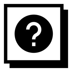 Help Essential Interface Icon on Neo Brutalism Style