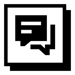 FAQ Essential Interface Icon on Neo Brutalism Style