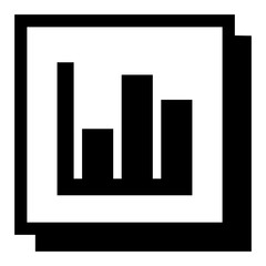 Statistics Essential Interface Icon on Neo Brutalism Style