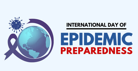 Fototapeta premium International day of Epidemic preparedness, earth icon with awareness ribbon design