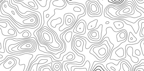 Topographic map background geographic line map with elevation assignments. Modern design with White background with topographic wavy pattern design.paper texture Imitation of a geographical map shades