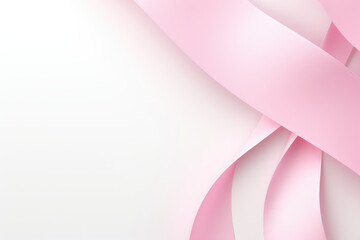 pink abstract background with ribbons. Breast cancer awareness concept