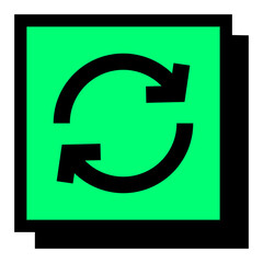 Refresh Essential Interface Icon on Neo Brutalism Style