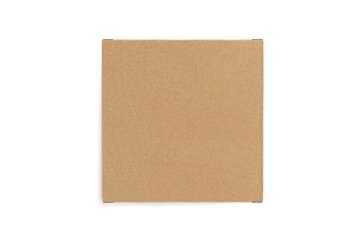 Top view of carton isolated on a white background with clipping path. Brown cardboard delivery box.