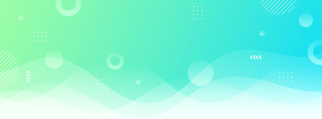 Modern banner background. Wave effect style. Green and blue gradatione. Element.Vector