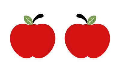Apple illustration on white background with fruit theme