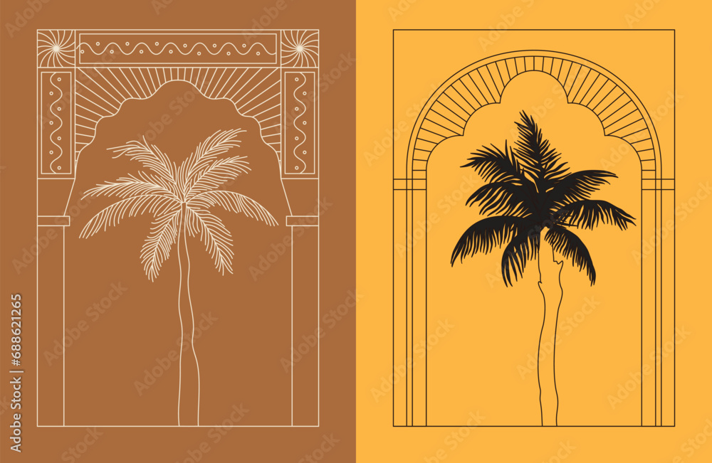 Aufkleber vector illustration in simple linear style - logo design template and graphic element for posters, p