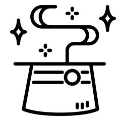 magic hat icon, line icon style