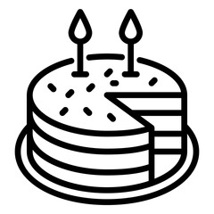 cake icon, line icon style