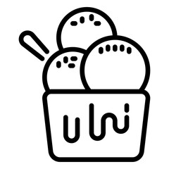 ice cream icon, line icon style