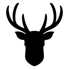 A Deer Antler silhouette vector isolated on a white background