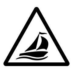 Sailing Boat Symbol Sign,Vector Illustration, Isolate On White Background Label. EPS10