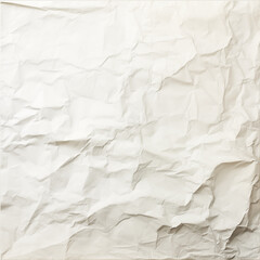 Fototapeta premium Old white crumpled paper sheet background texture. Generative AI