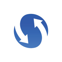 Circle letter s arrow logo vector