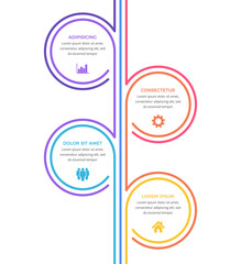 Minimal business infographic design template with four options or steps, process, workflow template, vector eps10 illustration
