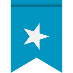 Somalia flag or pennant isolated on white background. Pennant flag icon.