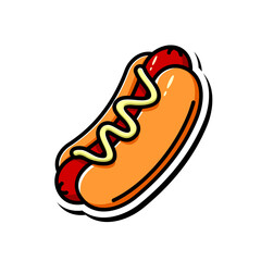 Vector design of hot dog food