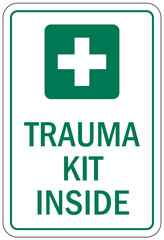 Fototapeta premium First aid kit sign and labels