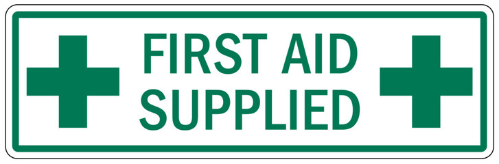 First aid kit sign and labels
