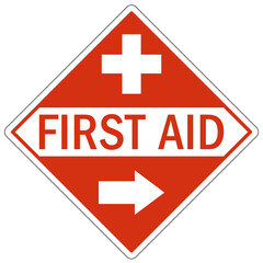 First aid kit sign and labels