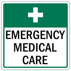 First aid kit sign and labels