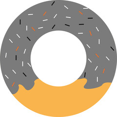 illustration of a Gray donut