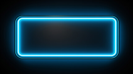 Neon frame on black background. Generative AI