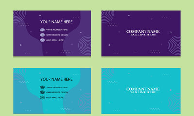 Naklejka na ściany i meble Art & Illustration modern business card design template