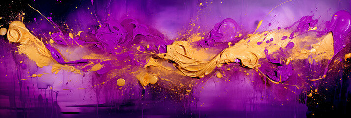 Purple And Gold Paint Splashes - legal AI
