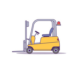 Forklift truck, Delivery and Logistic illustration