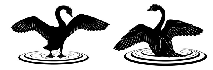 Obraz premium illustration of a swan