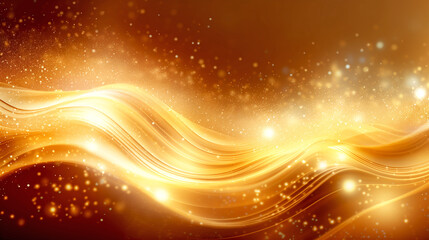 Fototapeta na wymiar Elegant Golden Abstract Background With Waves And Stars - legal AI 