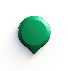 World navigation: green map icon on white background for graphic and web design projects - obrazy, fototapety, plakaty