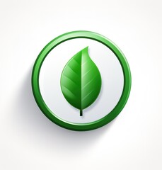 Stylized green leaf logo: symbol of nature and eco-friendliness for branding and advertising