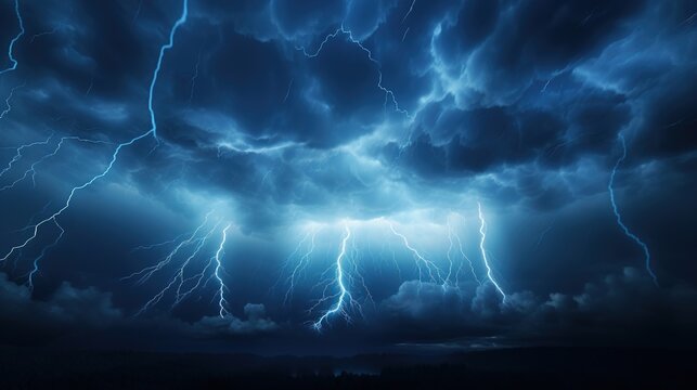 Lightning in the Night Sky © Humam