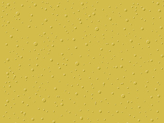 Yellow textured wallpaper with spots in closeup