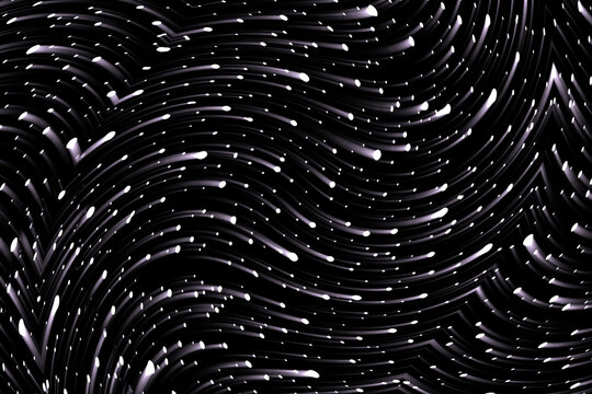 Shooting stars abstract in black and white