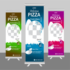 Creative roll up banner design.