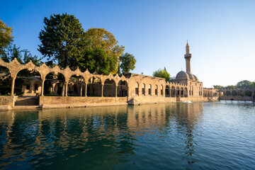 Balikligol (The Fish Lake in English) in Sanliurfa, Turkey. The historic Pool of Abraham, or Pool...