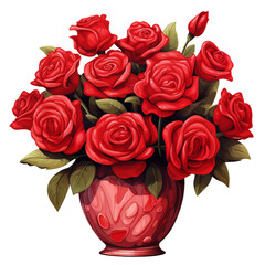 bouquet of roses in a vase 