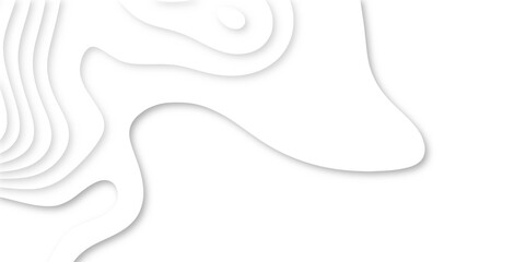 Vector abstract white paper cut banner. White waves decorative papercut design. Luxury paper cut background, Abstract decoration, white pattern, halftone gradients, 3d Vector illustration,