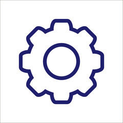 Settings vector icon line symbol.

