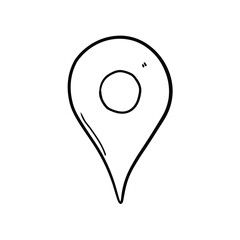 A hand-drawn doodle map location on a white background.